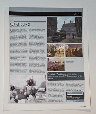 Call of Duty 2 PC Game Activision Magazine Preview Print Ad Poster Art 2005