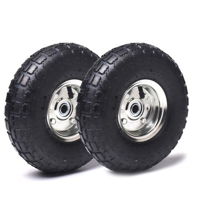 AR-PRO (2 Pack) 4.10/3.50-4 Tire and Pneumatic (Upgraded), Silver 