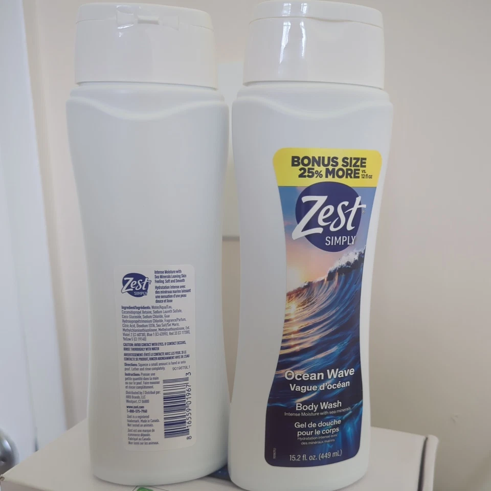Zest Ocean Wave Body Wash 15.2 Fl Oz (449 mL) Each Set of 2 - Image 2 of 2