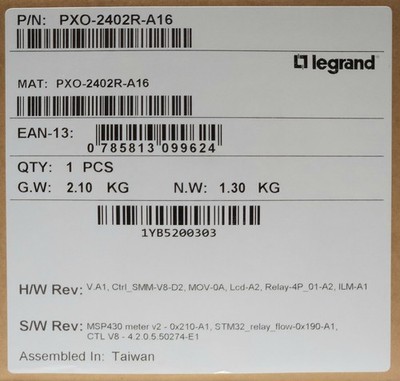 SEALED LEGRAND RARITAN PXO 2402R A16 MSP430 Meter 120 VAC STM32 Relay 4 Unit Pow