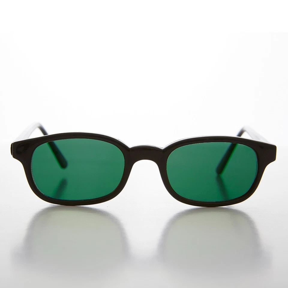 Monture Rectangulaire Noire Verres Verts Zen - Adulte Unisexe - Photo 1/3