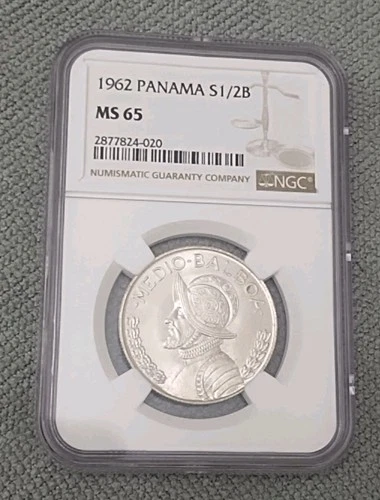 1962 Panama Vn Medio De Balboa~ S 1/2B, Republica De Panama~ MS 65 By NGC