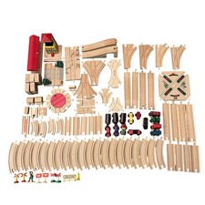 98 Brio Wooden Train Set Lot Tracks Building Bridge Accessory Sign Cars bigjigs