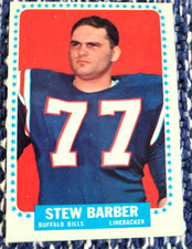 Vintage 1964 Topps Stew Barber #23 Football Card Buffalo Bills AFL Ungraded EX