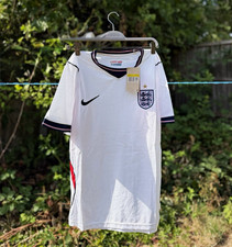 Nike England Home Football Shirt White Short Sleeve Size S -XL