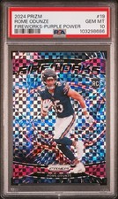 2024 ROME ODUNZE Panini Prizm Fireworks Purple Power /49 RC PSA 10 💎 Pop 5