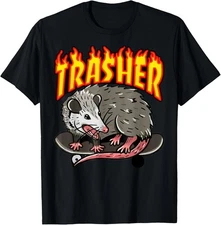 Possum Skateboard Trash Skater Meme Funny Opossum Skate Boys T-Shirt Gift for Da