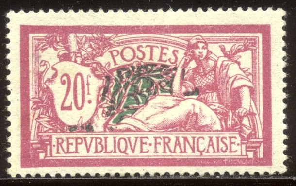 FRANCE #132 Mint - 1926 20fr Magenta & Green ($200)