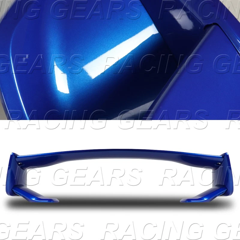 ALERÓN MALETERO TRASERO ABS PINTADO AZUL ESTILO OE AJUSTE 15-21 SUBARU WRX STI 4-DR Foto 2 de 4