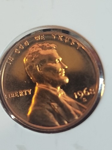1968 S Lincoln Memorial Penny Brilliant Uncirculated BU Red Cent - Picture 2 of 3
