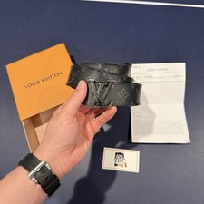  615 RETAIL Louis Vuitton 40MM Reversible Belt Size 90 32-34 Men W Box  Receipt