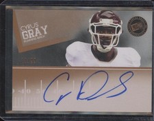 2012 Press Pass Football CYRUS GRAY RC Rookie Auto /99 Bronze On Card NFL NC30. rookie card picture
