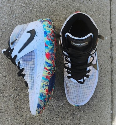 Nike KD 13 Kevin Durant Mid Top Basketball Sneakers White Black Multicolor