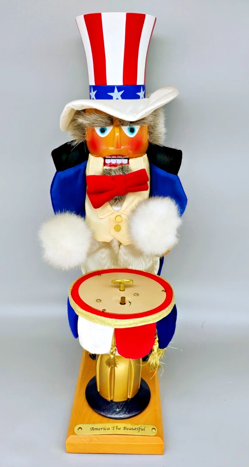 SIGNED - Steinbach America the Beautiful Uncle Sam - Musical Nutcracker - S1784