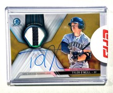 2017 Bowman Chrome Autograph Relic Gold Refractor Tyler O'Neill #CAR-TO 9/50