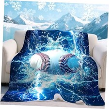 Cooling Blanket for Hot Sleepers, Breathable Lightweight 68"x50" Baseball