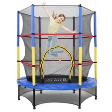 Kids Trampoline with Safety Enclosure Outdoor Jumping Play Toy for Children