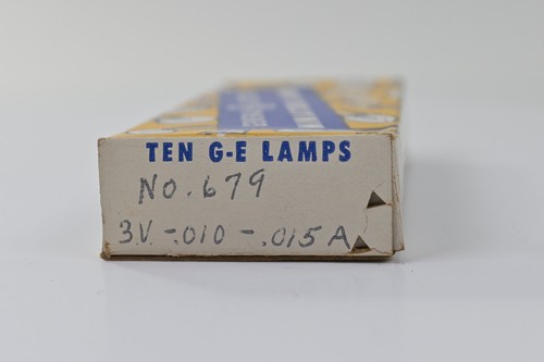 Vintage Box mit 10 GE (General Electric) Nr. 679 Miniatur Lampen Leuchtmittel - Bild 2 von 3