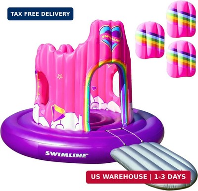 SWIMLINE Giant Inflatable Unicorn Castle Pool Float For Kids And Adults Size| Fl