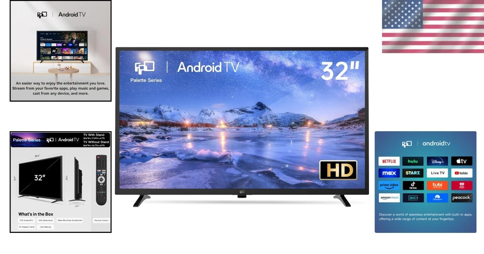 Lightweight 32 Inch Smart TV - Stunning 720p HD Display with Easy Connectivity - Image 2 of 4