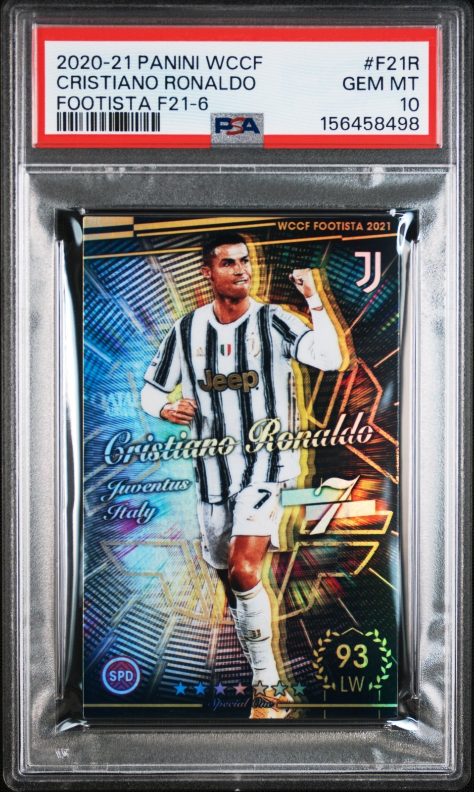 Cristiano Ronaldo PSA 10 Soccer Card Juventus WCCF Footista F21-6 Low Pop 6 JP view 1