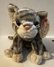 TY Beanie Baby/Babies Silver the Cat - Excellent Condition With Tag