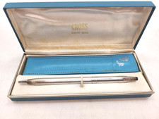 VTG CROSS Sterling Silver Ladies Ballpoint Pen Rose Band Sheath 3042