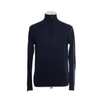 Profuomo, Strickpullover, Größe: M, Blau, Merinowolle, Einfarbig #wVz