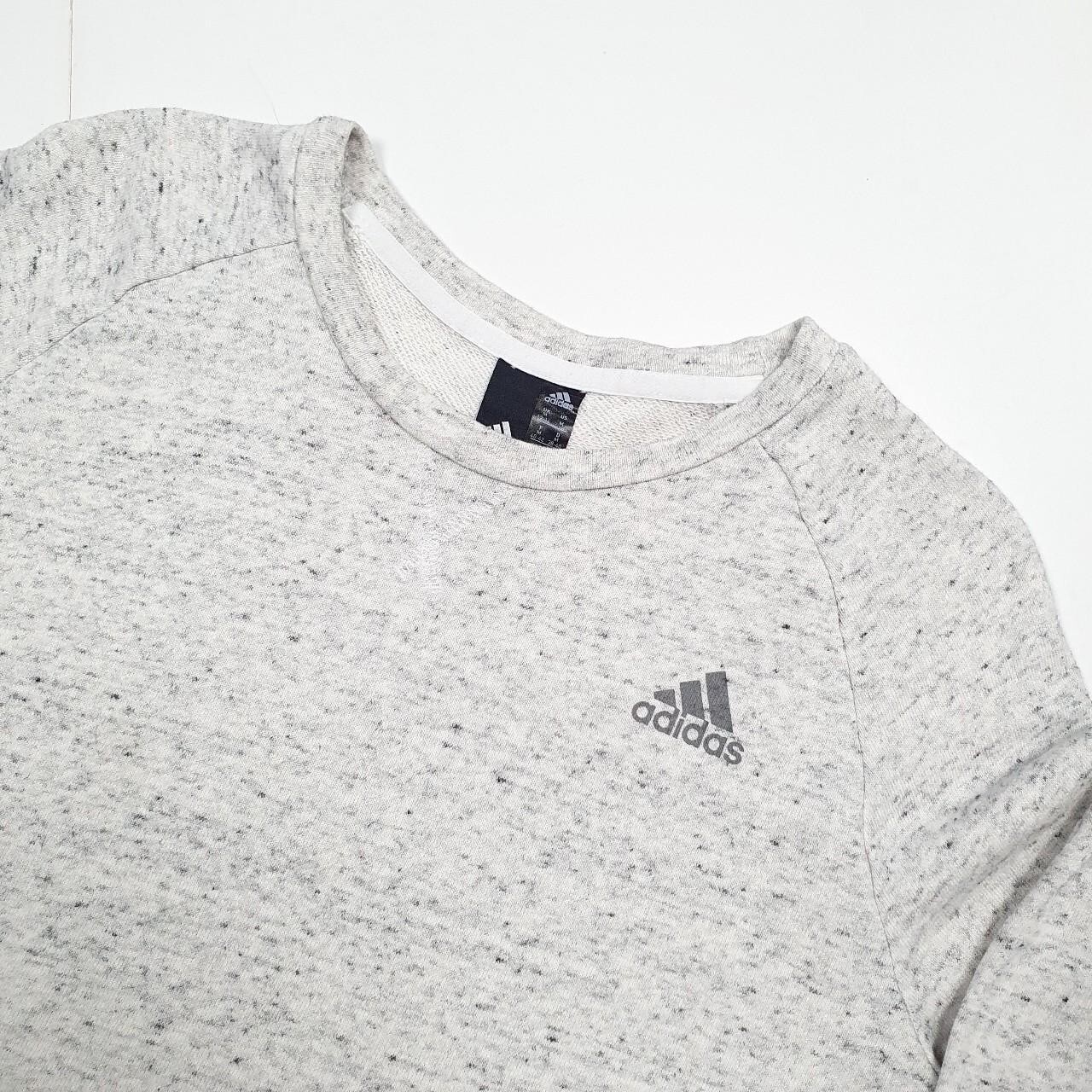 Womens ADIDAS Cotton Crop Top Jumper Sweatshirt L image 3