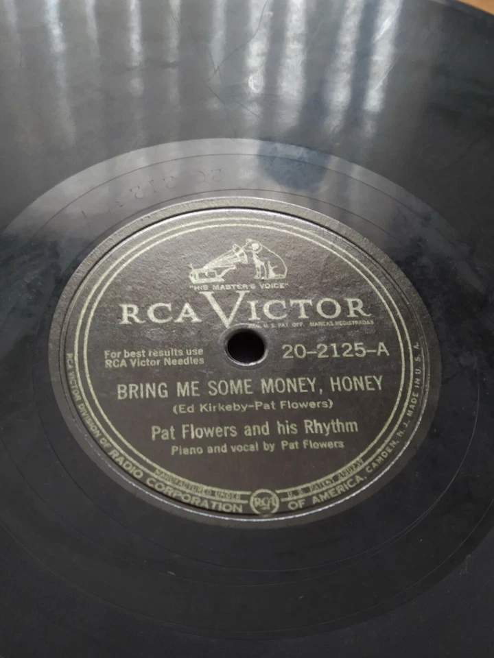 RCA Pat Flowers Texas and Pacific / Bring Me Some Money, Honey 78 RPM 20-2125 Foto 3 de 4