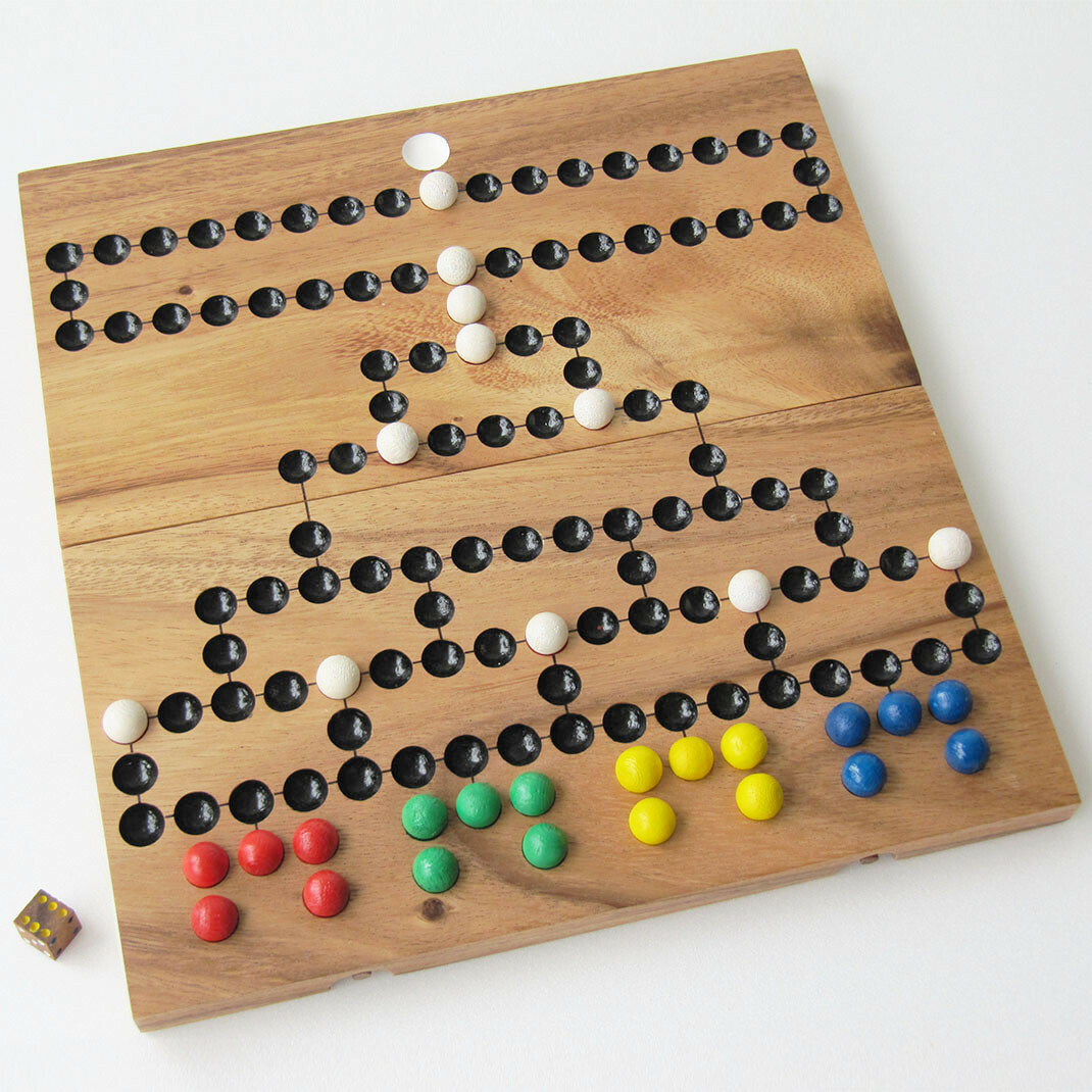 Jeu de société Barricade Malefitz en bois de 26x26 cm pour 4 joueurs