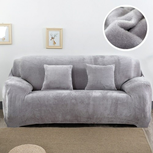 Velvet Plush Thicken Sofa Cover All-inclusive Elastic Couch Cover Living Room - Picture 11 of 36