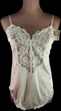 Vintage 60's Teddy Women's size 34 Medium Snap Crotch CHAMPAGNE Cream UNWORN NWT