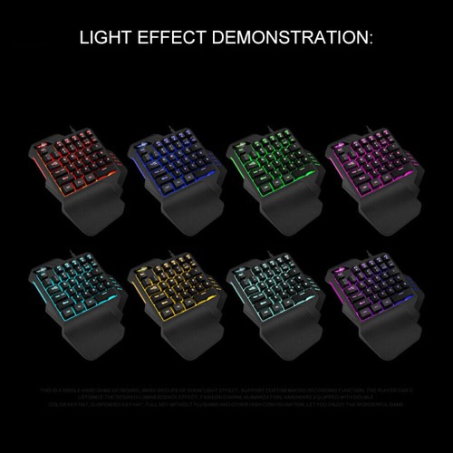 One-Handed Mechanical Gaming Keyboard RGB Backlit Portable Gaming Keypad 35 Key - Picture 14 of 19