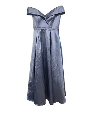 NWT BHLDN Anthropologie Camryn Light Blue Off The Shoulder Gown Size 10 