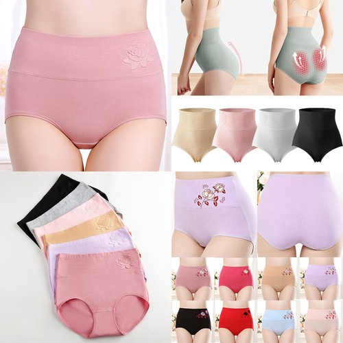 Ladies Cotton Tummy Control Panties Leak Proof Underwear Women High