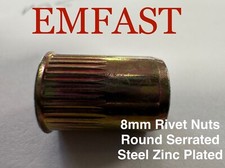 m8 Metric nutsert steel flange head knurled 8mm rivetnuts rivet