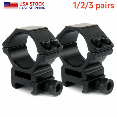 1-3 pairs 30mm Medium Profile Scope Rings for Picatinny/Weaver Rail