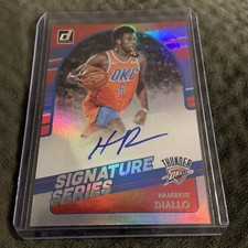 20-21 Donruss Hamidou Diallo Holo Signature Series AUTO Okc Thunder SG-HDL