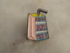 lapel pin Lootcrate funny "Fresh Boy Tears" juice pack lunchbox