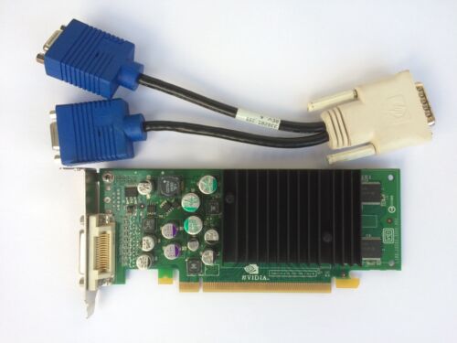 SFF DUAL HP 396683-001 398685-001 NVS 285 P283 128MB PCIE VGA SPLITTER WINDOWS 8 - Afbeelding 1 van 1