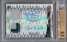 BGS 9.5 2014 Bowman Sterling Pulsar Ref DUAL AUTO/PATCH Manziel/Bortles #d 35/44