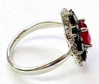 HSN Colleen Lopez Sterling Silver Ruby, Black Spinel & White Zircon Ring Size 5 — photo 5