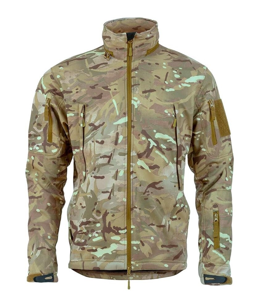 HIGHLANDER TACTICAL MENS SOFT SHELL JACKET WARM WATERPROOF ARMY