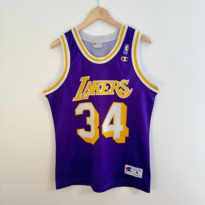 NBA Los Angeles Lakers Shaquille O'Neal Shaq Champion Purple