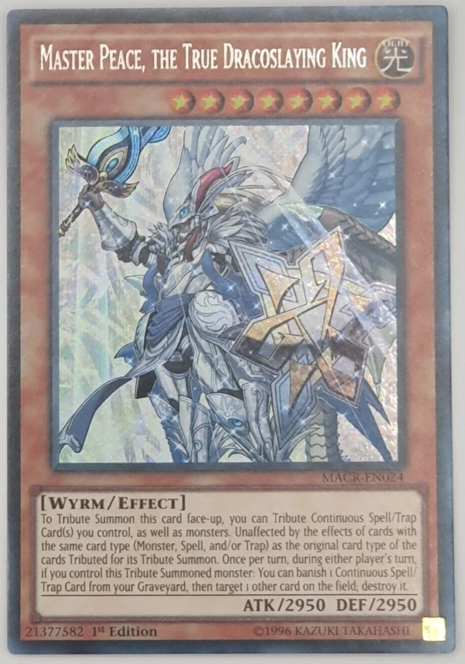 Master Peace, the True Dracoslaying King - MACR-EN024 - Secret Rare 1st Edition - Image 3 of 4