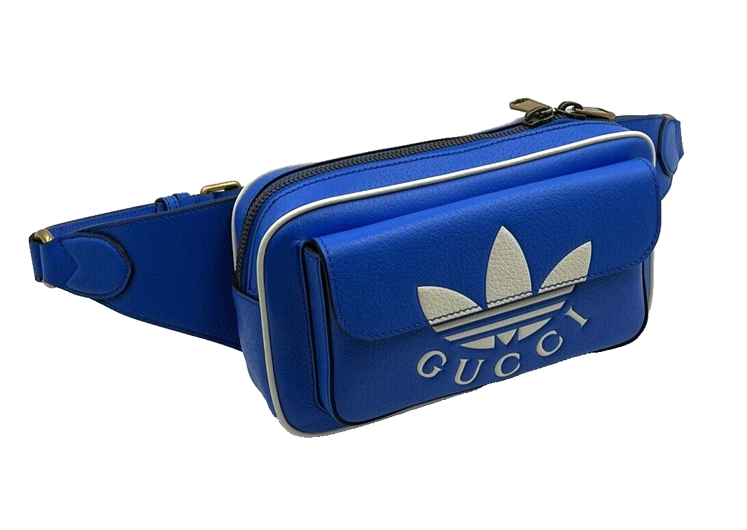 GUCCI☆DHL発送♪ BELT BAG☆767934 GUCCI X ADIDAS Trefoil Blue belt bag | eBay