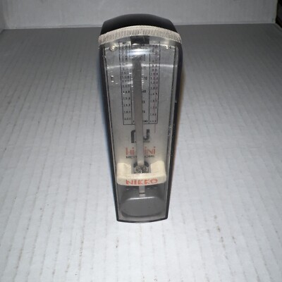 Vintage NIKKO Hi-Mini Pocket Metronome w Cover Case Box. Japan Tested & Works!