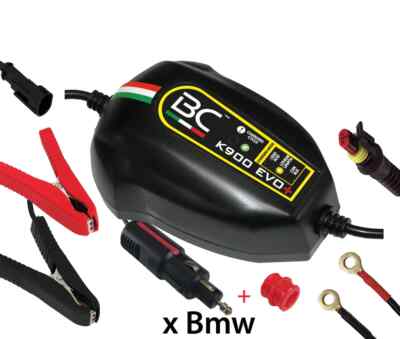 Motorcycle Battery Charger BC Battery K900 EVO + Maintainer for Lithium Acid Made ITALY