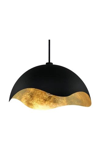George Kovacs Eclos One Light Pendant, Sand Coal W/Gold Leaf - Picture 2 of 5